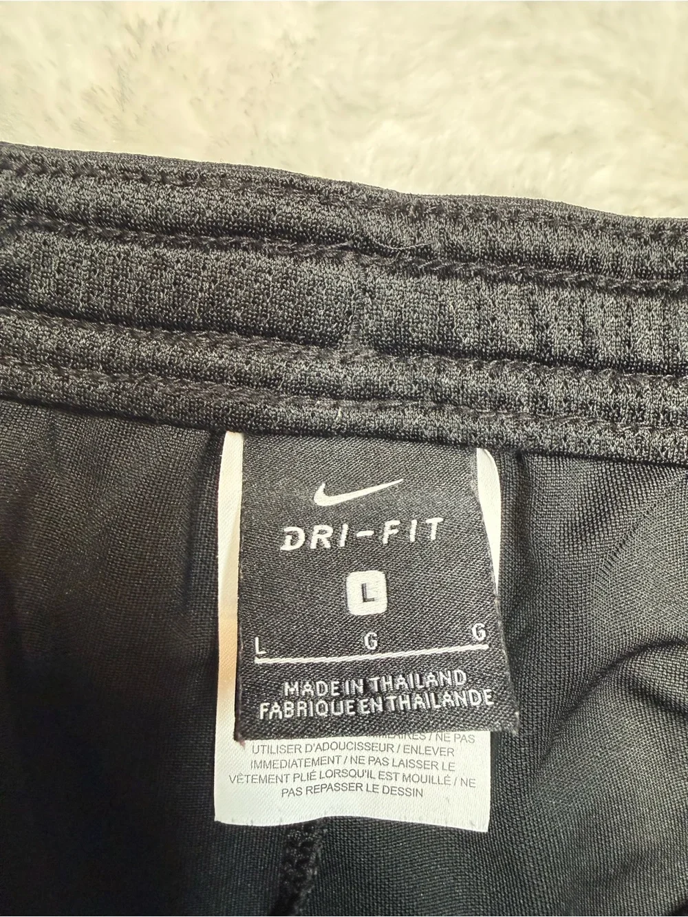 Nike Black Athletic Shorts with White Swoosh